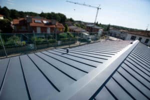 Complesso copertura doppia aggraffatura zinco titanio